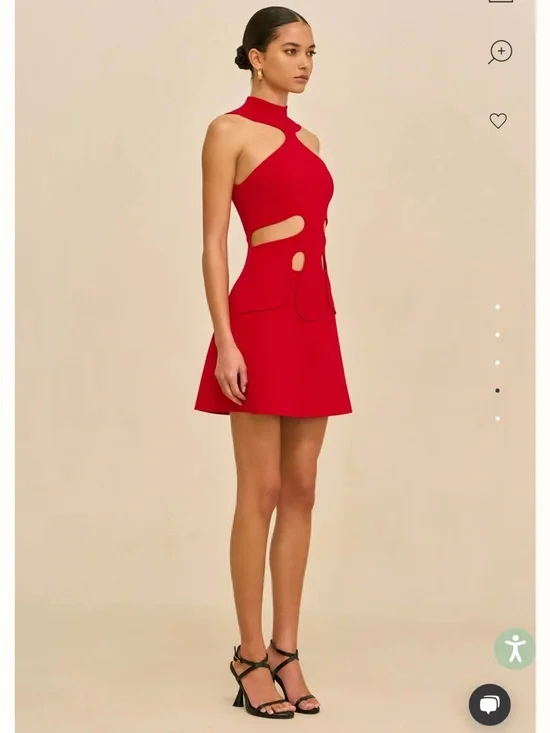 cult gaia Red Cutout Mini Dress - Picture 5 of 7